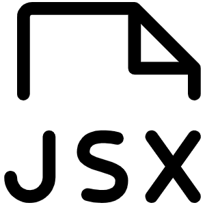 File Jsx Light Icon from Phosphor Light Set