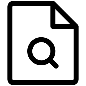 File Magnifying Glass Light Icon from Phosphor Light Set
