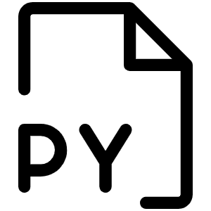 File Py Light Icon from Phosphor Light Set