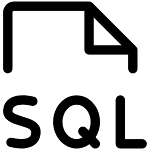 File Sql Light Icon from Phosphor Light Set