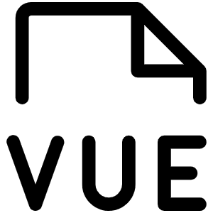 File Vue Light Icon from Phosphor Light Set