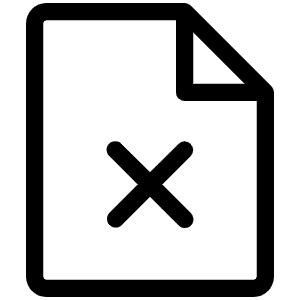 File X Light Icon from Phosphor Light Set