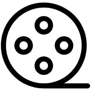 Film Reel Light Icon from Phosphor Light Set