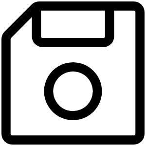 Floppy Disk Back Light Icon from Phosphor Light Set