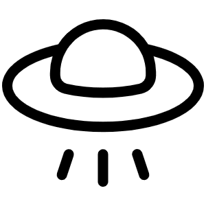 Flying Saucer Light Icon from Phosphor Light Set