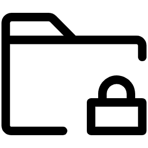 Folder Lock Light Icon from Phosphor Light Set