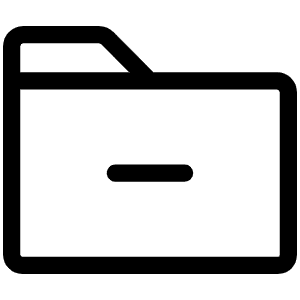 Folder Minus Light Icon from Phosphor Light Set