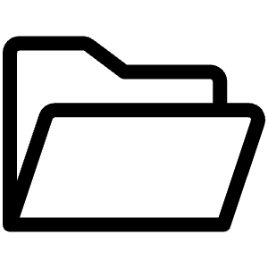 Folder Open Light Icon from Phosphor Light Set