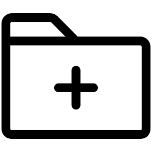 Folder Plus Light Icon from Phosphor Light Set