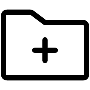 Folder Simple Plus Light Icon from Phosphor Light Set