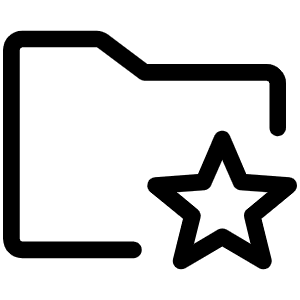 Folder Simple Star Light Icon from Phosphor Light Set