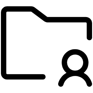 Folder Simple User Light Icon from Phosphor Light Set
