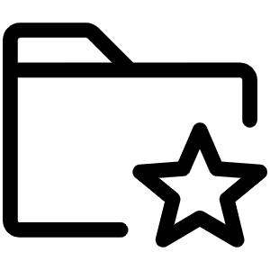 Folder Star Light Icon from Phosphor Light Set