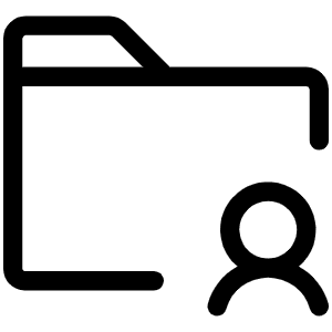 Folder User Light Icon from Phosphor Light Set