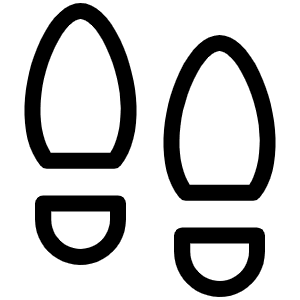 Footprints Light Icon from Phosphor Light Set