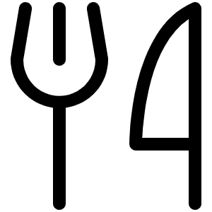 Fork Knife Light Icon from Phosphor Light Set