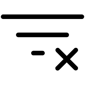 Funnel Simple X Light Icon from Phosphor Light Set
