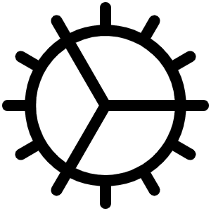Gear Fine Light Icon from Phosphor Light Set