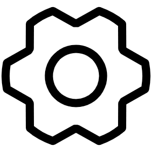 Gear Six Light Icon from Phosphor Light Set