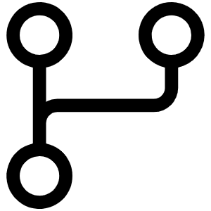 Git Branch Light Icon from Phosphor Light Set