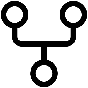 Git Fork Light Icon from Phosphor Light Set