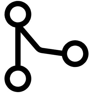 Git Merge Light Icon from Phosphor Light Set