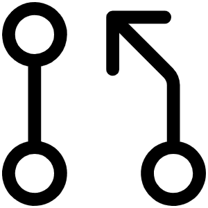 Git Pull Request Light Icon from Phosphor Light Set