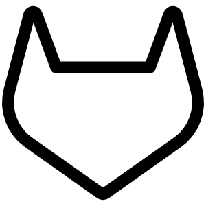 Gitlab Logo Simple Light Icon from Phosphor Light Set