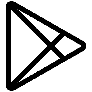 Google Play Logo Light Icon from Phosphor Light Set