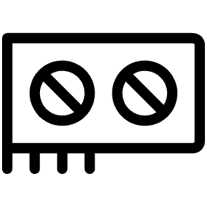 Graphics Card Light Icon from Phosphor Light Set