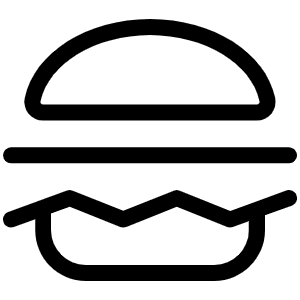 Hamburger Light Icon from Phosphor Light Set