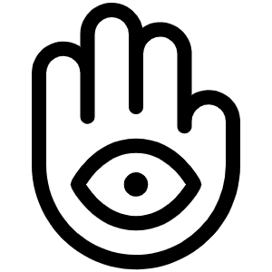 Hand Eye Light Icon from Phosphor Light Set