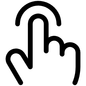 Hand Tap Light Icon from Phosphor Light Set