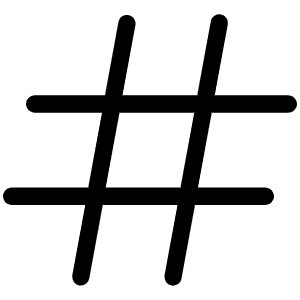 Hash Light Icon from Phosphor Light Set