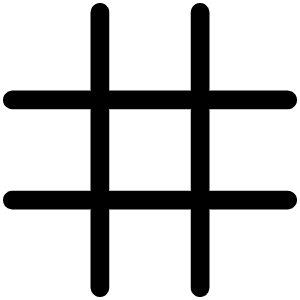 Hash Straight Light Icon from Phosphor Light Set