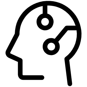 Head Circuit Light Icon from Phosphor Light Set