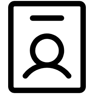 Identification Badge Light Icon from Phosphor Light Set