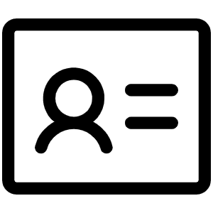 Identification Card Light Icon from Phosphor Light Set