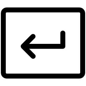 Key Return Light Icon from Phosphor Light Set