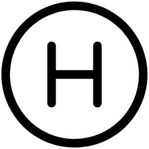 Letter Circle H Light Icon from Phosphor Light Set