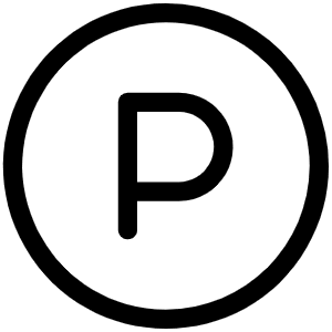 Letter Circle P Light Icon from Phosphor Light Set