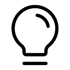 Lightbulb Light Icon from Phosphor Light Set