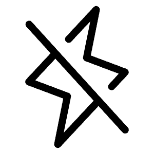 Lightning Slash Light Icon from Phosphor Light Set