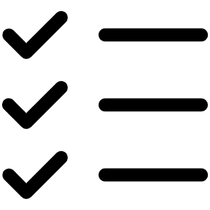 List Checks Light Icon from Phosphor Light Set