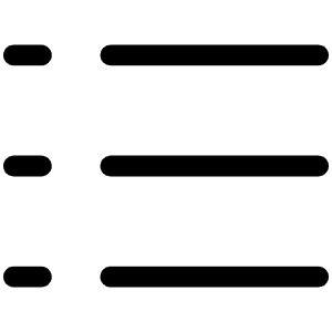 List Dashes Light Icon from Phosphor Light Set