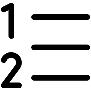 List Numbers Light Icon from Phosphor Light Set