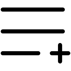 List Plus Light Icon from Phosphor Light Set