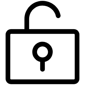 Lock Key Open Light Icon from Phosphor Light Set