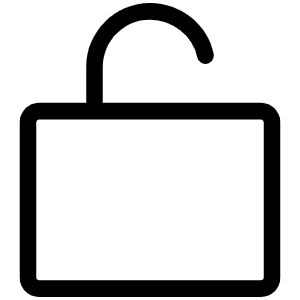 Lock Simple Open Light Icon from Phosphor Light Set