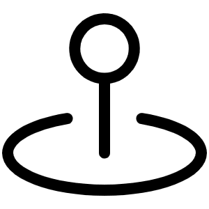 Map Pin Simple Area Light Icon from Phosphor Light Set